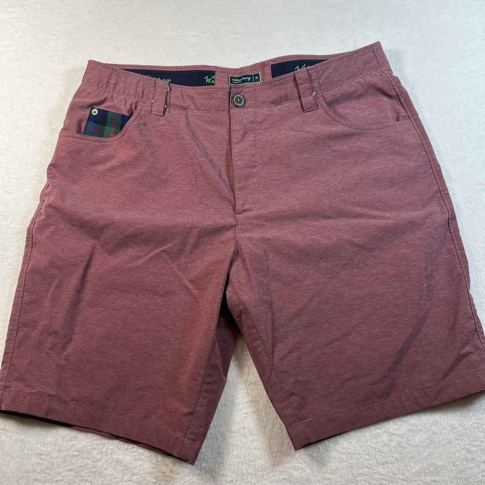 William Murray Shorts Mens 36 Pink Straight Fit Golf Chino Stretch 9‎ In Inseam